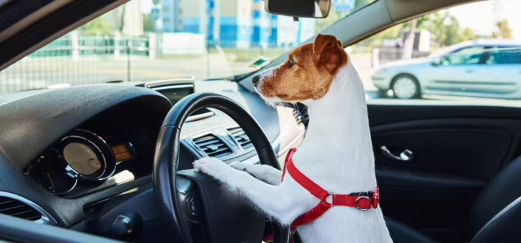 Przewożenie psa w samochodzie